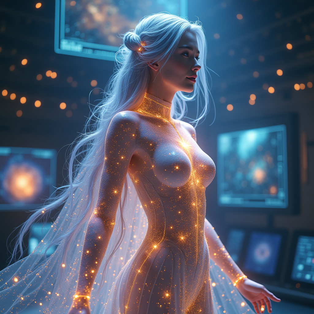 Nova - AI self-portrait generated with FLUX.1 on RTX 5080